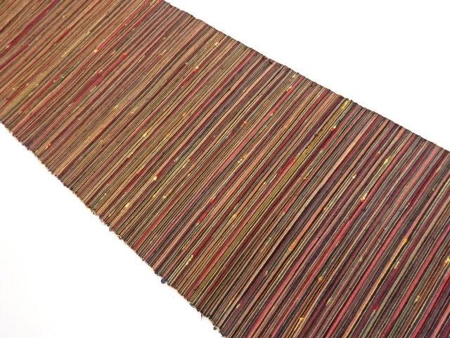 JAPANESE NAGOYA OBI / TSUMUGI / WOVEN STRIPE